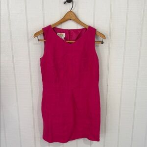 Talbots Vibrant Irish Linen Pink Mini Dress